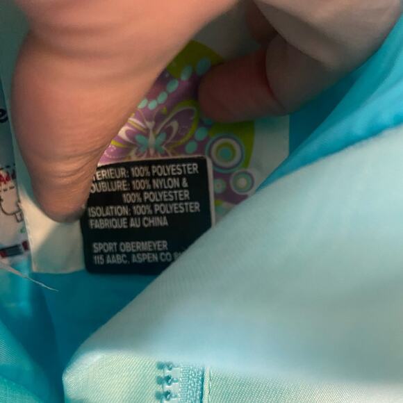 Toddler Snow Pants Overall Bib Size 2T Aqua Blue Silver Star Embellished Winter - Picture 4 of 12